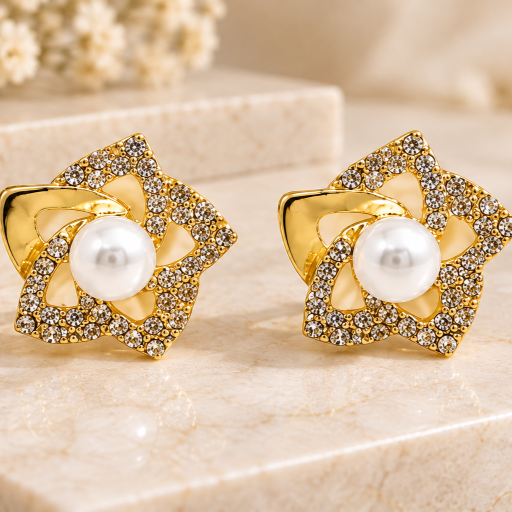 Layered Flower Earrings