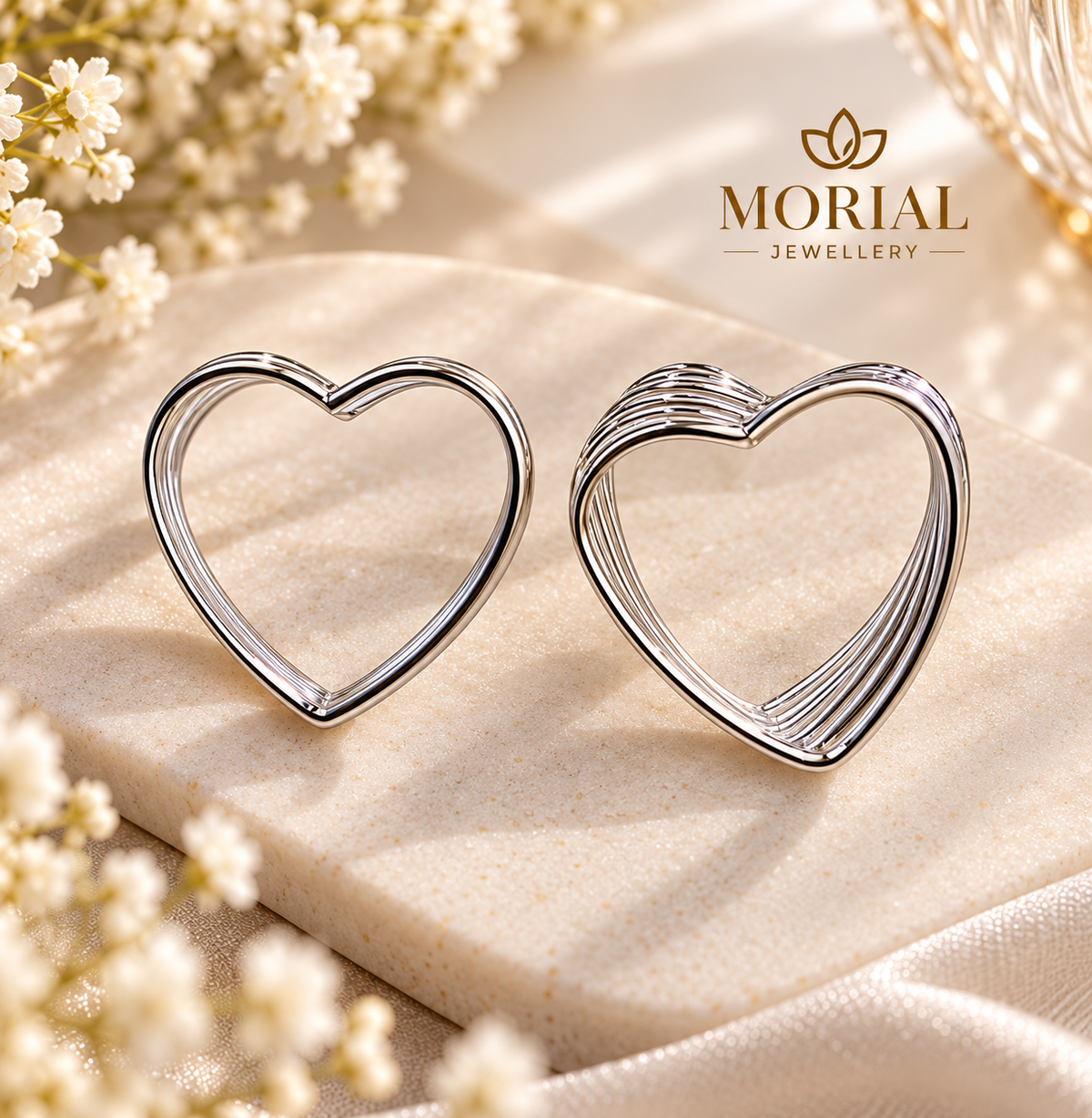 Open Heart Earrings