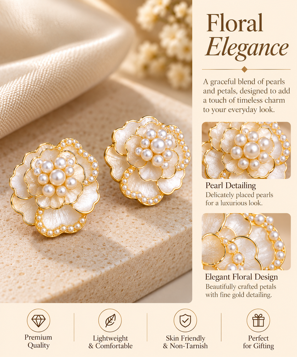 Ivory Blossom Earrings
