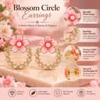 Pink Blossom Hoop Earrings