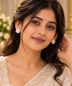 White Blossom Earrings