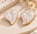 Sculpted Heart Earrings