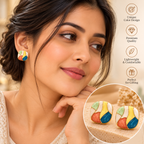 Colourblock Square Earrings