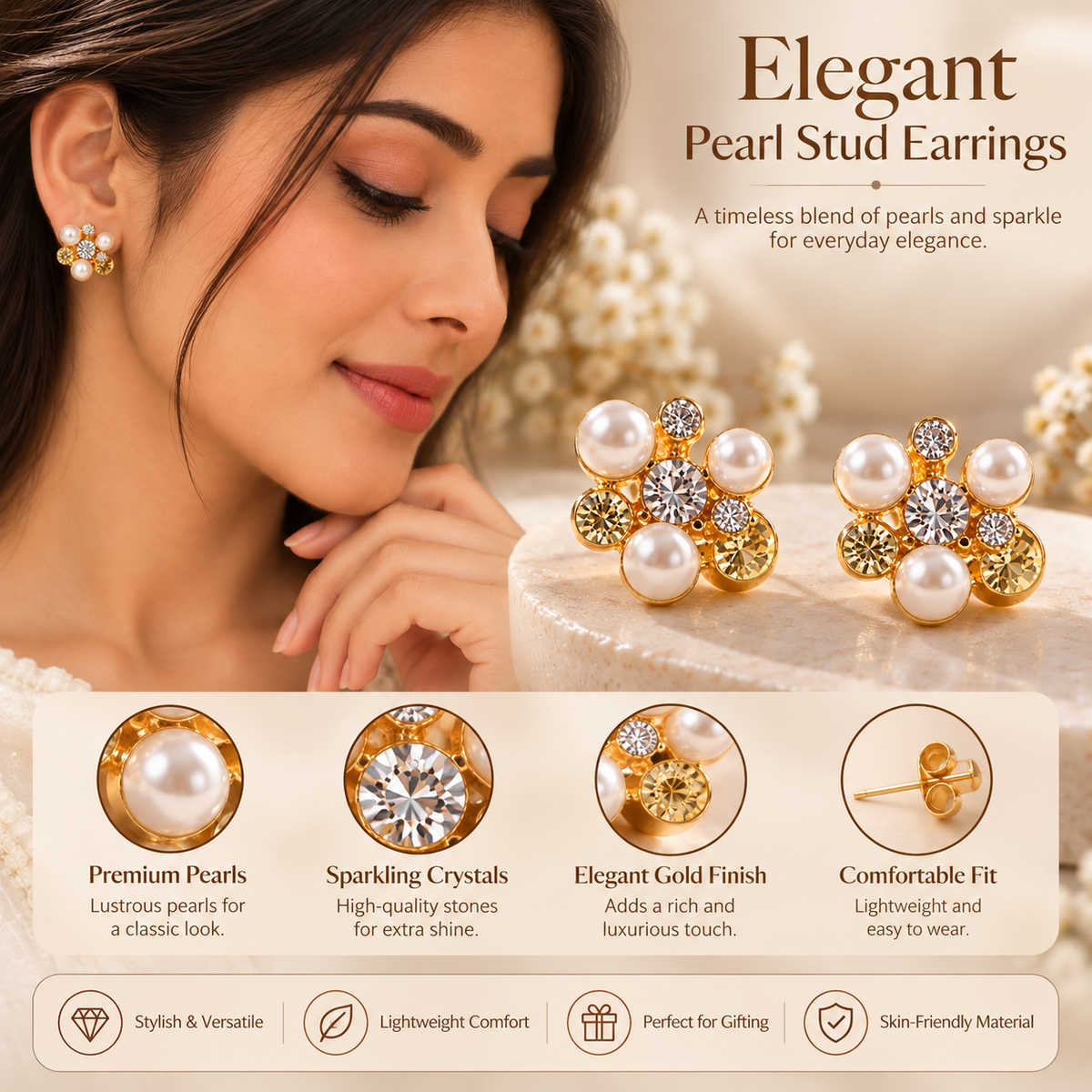Sparkle Cluster Earrings