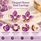 Purple Petal Earrings