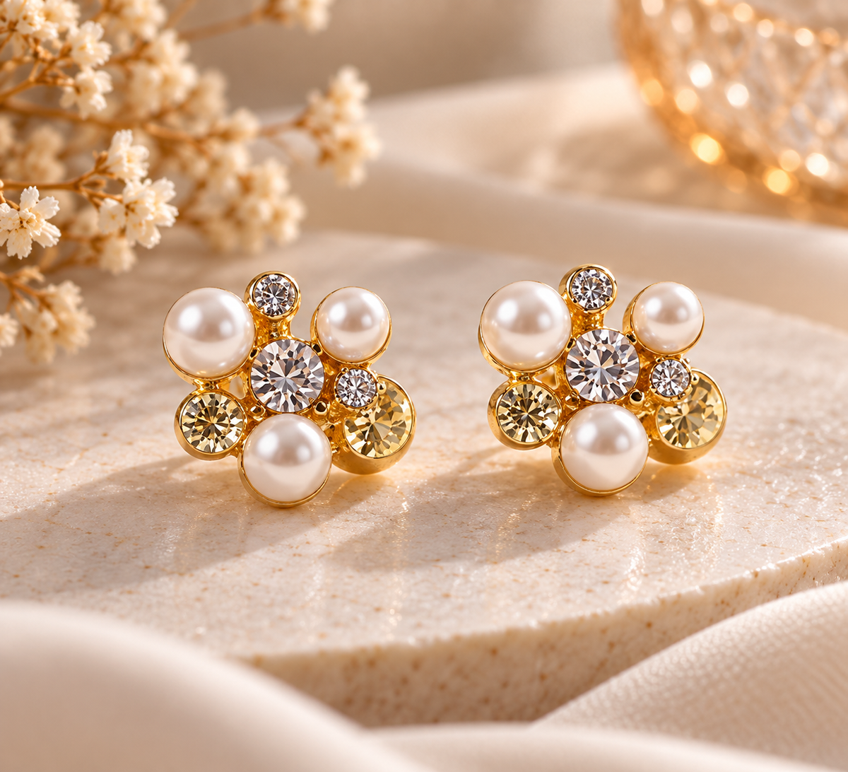 Sparkle Cluster Earrings