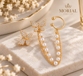 Butterfly Chain Cuff Earrings