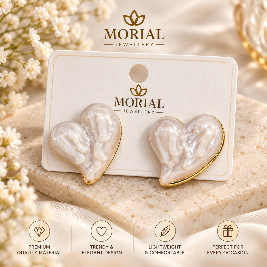 Sculpted Heart Earrings