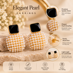 Black Square Drop Earrings