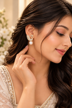 Swan Drop Earrings