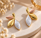 Mixed-Tone Leaf Earrings