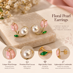 Pink Tulip Earrings