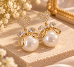 Heart Bow Earrings