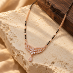 Florence Mangalsutra on ivory limestone and walnut at an angle