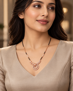 Mirelle Mangalsutra in a styled model portrait