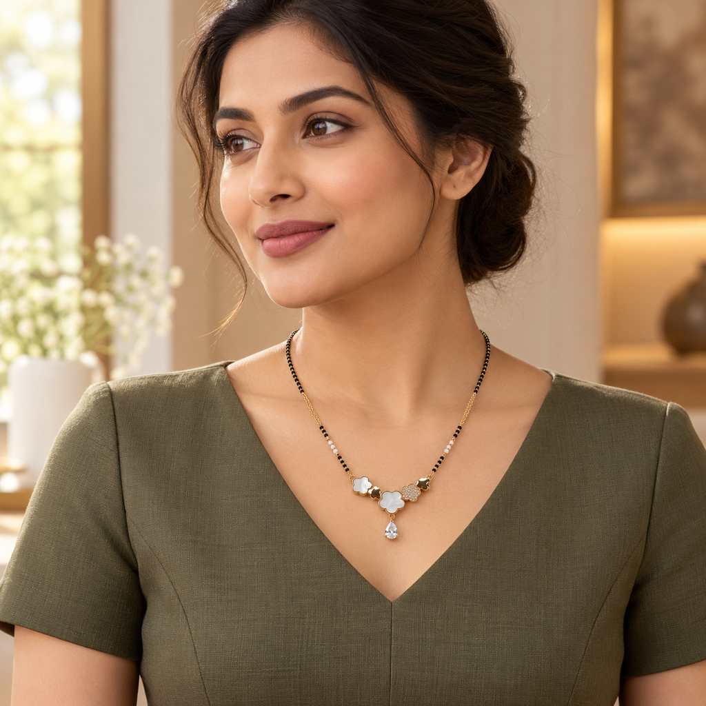 Verelle Mangalsutra — editorial model styling